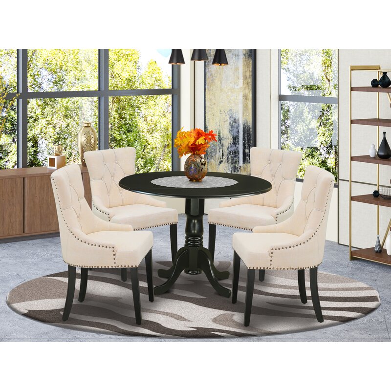 Lark Manor Janeen Drop Leaf Solid Wood Dining Set And Reviews Wayfair 2569